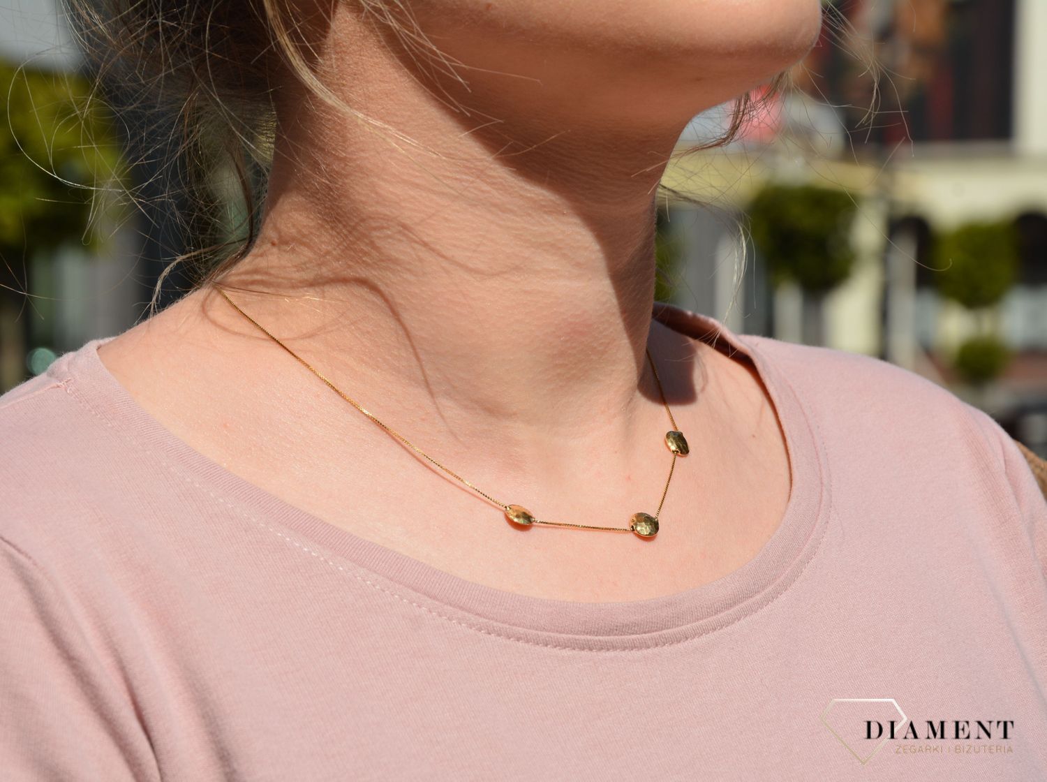 Naszyjnik srebrny pozłacane blaszki Dall'Acqua C RM 053.jpg